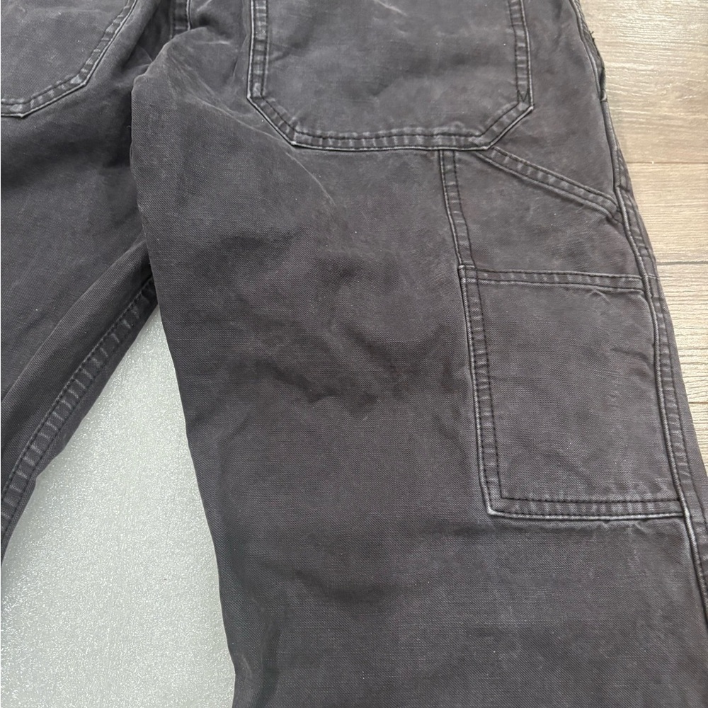 [W29Ins26”]Madewell Relaxed Straight Dark Charcoal Cargo Jeans Pants - Picture 6 of 9